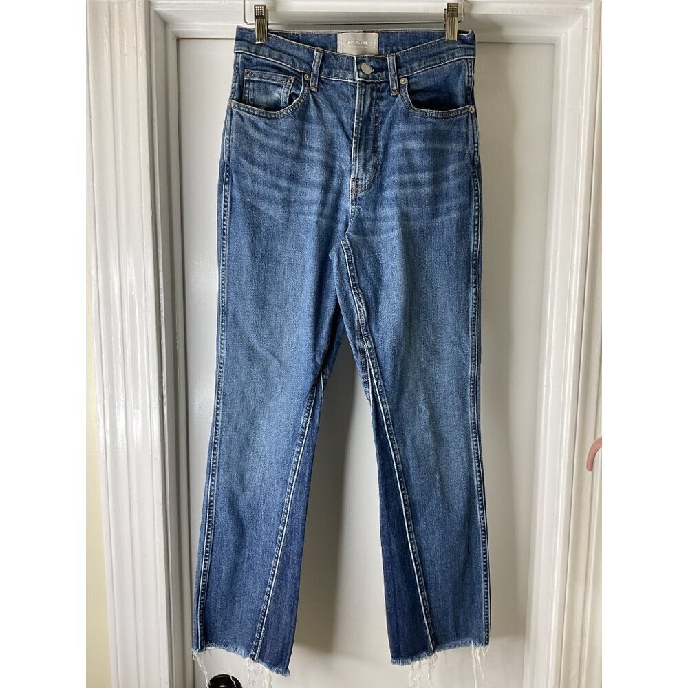 Everlane Raw Hem Cheeky Bootcut Denim Blue  Jeans Medium Wash Size 25